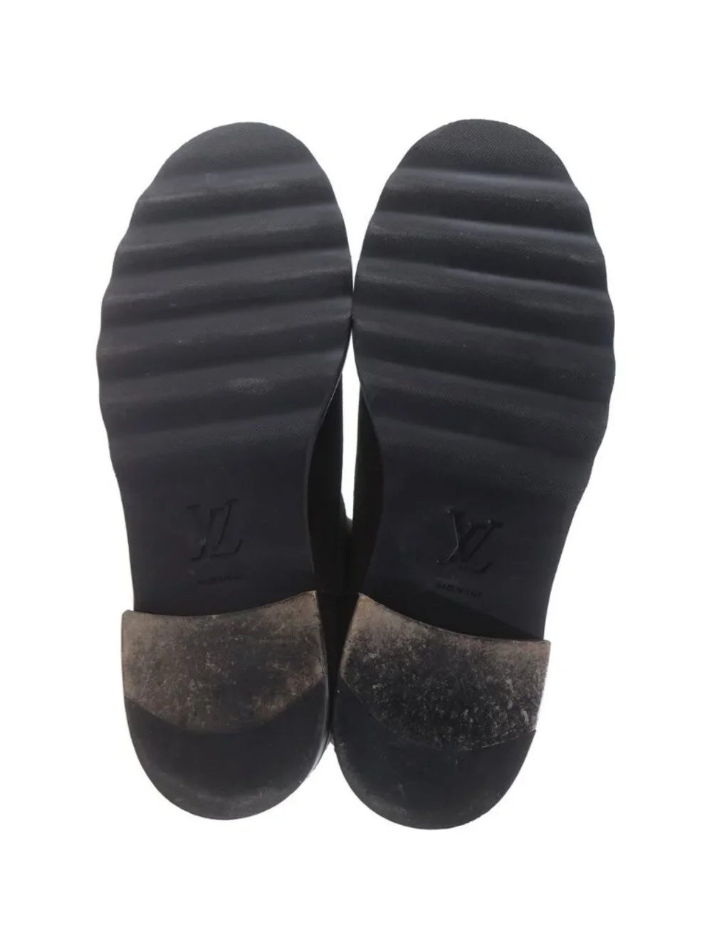 Louis Vuitton LV Logo Suede Leather Engineer Boots Brown